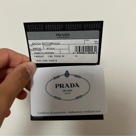 Brand New Authentic Prada Clutch Purse In Bright Pink-Medium Size-Gold Strap - Picture 5 of 5